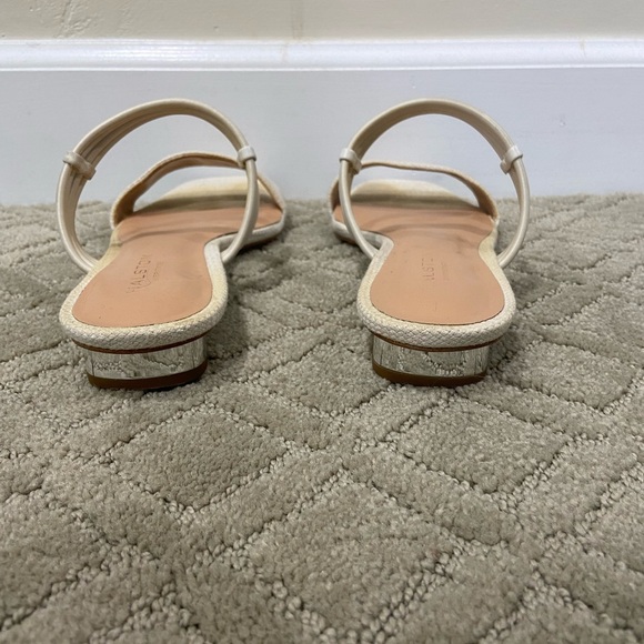 Halston Heritage cream slip on sandals size 8 - Picture 5 of 12